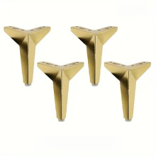 4 Confezioni di gambe per mobili in stile moderno, alte 12 cm / 4,72 pollici, adatte per l' assemblaggio fai-da-te o la sostituzione di comodini e altri mobili - in materiale metallico