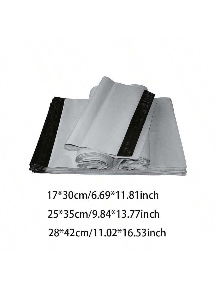 100个纯色运输袋，适用于学校、办公室、运输和邮寄返校的简易多功能包装袋，超大加厚快递袋，防水邮政邮寄袋，自粘包装袋，可密封包装袋，物流储物袋，服装运输信封