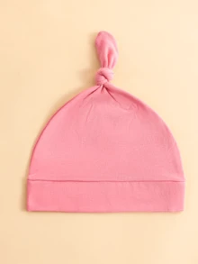 1pc Cute Pure Cotton Baby Beanie Hat, Warm & Breathable Tasseled Cap, Suitable For Newborns All Seasons - Multicolor - View 8