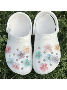 1pc Random Glow-In-The-Dark Cherry Blossom Shoe Charm, Decorative Clog/Sandal Accessory That Glows In The Dark