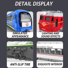 1 件模拟灯光和声音效果，地铁惯性儿童模型玩具车，坚固耐用，可开门男孩玩具 - 彩色 - 查看 6