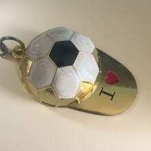 1pc Oil Dripping Football Keychain, Soccer Fan Souvenir Keyring, Mini Gift For Bar, Football League Or World Cup Christmas