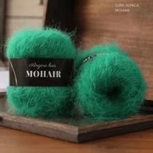 2 球/6 球，25 克/球羊驼毛马海毛混纺纱线