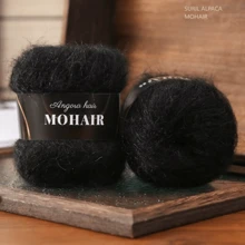 2 球/6 球，25 克/球羊驼毛马海毛混纺纱线