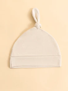 1pc Cute Pure Cotton Baby Beanie Hat, Warm & Breathable Tasseled Cap, Suitable For Newborns All Seasons - Multicolor - View 6