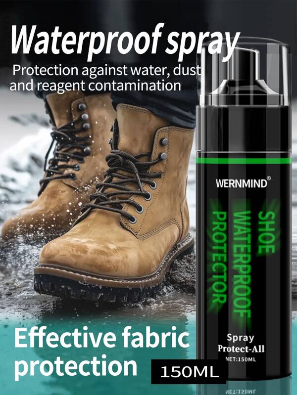Spray impermeabilizzante e anti-macchia per scarpe - Protezione nanotecnologica per scarpe sportive/pelle/camoscio/tela - Inodore, portatile 150 ml