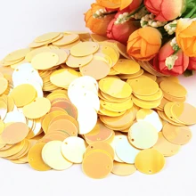 15 mm okrągłe cekiny 20 g, około 210 szt. Luźne cekiny z otworem bocznym 1,5 cm AB, mieszane kolory, używane do wyrobu biżuterii, szycia, majsterkowania, rzemiosła odzieżowego, dekoracji sukni ślubnych, materiałów robionych ręcznie.