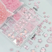 这款高品质透明粉色亚克力串珠DIY套装包含蝴蝶、心形、五角星、花朵、兔子和小熊等各种形状的珠子。它是送给女孩制作手链、项链和耳环的完美节日礼物。 - 淺粉色 - 查看 2