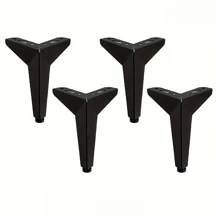 4 Confezioni di gambe per mobili in stile moderno, alte 12 cm / 4,72 pollici, adatte per l' assemblaggio fai-da-te o la sostituzione di comodini e altri mobili - in materiale metallico