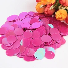 15 mm okrągłe cekiny 20 g, około 210 szt. Luźne cekiny z otworem bocznym 1,5 cm AB, mieszane kolory, używane do wyrobu biżuterii, szycia, majsterkowania, rzemiosła odzieżowego, dekoracji sukni ślubnych, materiałów robionych ręcznie.