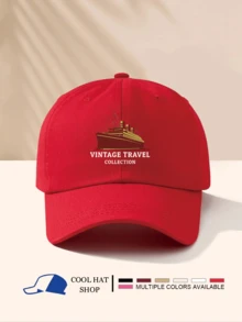 复古旅行船图案遮阳/防晒围巾，适合户外运动、徒步旅行，男女通用，四季皆宜 - 棒球帽 - 查看 7