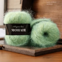 2 球/6 球，25 克/球羊驼毛马海毛混纺纱线