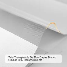 1 Pieza Persiana Enrollable Doble Capa Tipo Cebra 120x200cm Cortinas Blackout Ajuste de Luz para sala de Estar Dormitorio Cocina Baño Decoración otoño Hogar Decoración de Cuarto Navidad - Verde - Ver 5