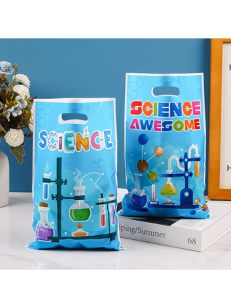 50个科学实验室礼品袋，塑料礼品袋手提袋，科学主题礼品袋，生日礼品袋，婚礼礼品袋，适用于派对装饰，生日装饰，婚礼装饰，婴儿送礼会装饰，家居装饰，派对礼品袋，礼品包装用品