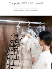 Household Hanging Vacuum Compression Bag Clothing Sorting Bag Large Vacuum Bag Hanging Down Jacket Storage Bag Vacuum Bag