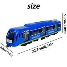 1 件模拟灯光和声音效果，地铁惯性儿童模型玩具车，坚固耐用，可开门男孩玩具 - 彩色 - 查看 7