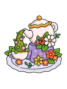 1 Book "Garden Corner": Adult & Teenage Coloring Book, Super Cute & Cozy Hygge Style Leisure Space Design, Emotional Release & Anxiety Relief | Ideal Gift For Holidays & Special Occasions, Back-To-School Coco Gift, Suitable For Boys, Girls, Teenagers & Children, Wyo Coloring Book (Markers Not Included By Default) - Multicolor - View 13