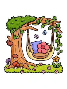 1 Book "Garden Corner": Adult & Teenage Coloring Book, Super Cute & Cozy Hygge Style Leisure Space Design, Emotional Release & Anxiety Relief | Ideal Gift For Holidays & Special Occasions, Back-To-School Coco Gift, Suitable For Boys, Girls, Teenagers & Children, Wyo Coloring Book (Markers Not Included By Default) - Multicolor - View 12