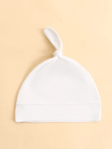 1pc Cute Pure Cotton Baby Beanie Hat, Warm & Breathable Tasseled Cap, Suitable For Newborns All Seasons - Multicolor - View 16
