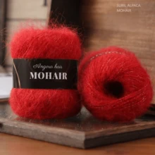 2 球/6 球，25 克/球羊驼毛马海毛混纺纱线