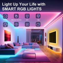 3ft-100ft Led Lights For Bedroom, Music Sync Color Changing Strip Lights With 44Key Remote And App Control,With Timing Function, Led Strip Lights Suitable For Room Home Decor, Wedding, Party, Holiday Atmosphere Decoration,Holiday Gifts - Nhiều màu - Xem 3
