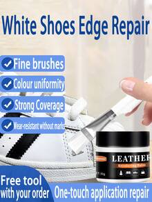 白色鞋边修补及补色膏：适用于皮革制品（如皮沙发、皮鞋、皮夹克等）白色部分的翻新和补色。可完美修复划痕和褪色区域。 - 白色 - 查看 3