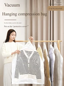 Household Hanging Vacuum Compression Bag Clothing Sorting Bag Large Vacuum Bag Hanging Down Jacket Storage Bag Vacuum Bag