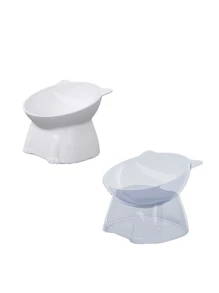 1/2 pièces Bol pour chat, Plateau incliné à 15 degrés anti-vomissement, Base stable, Difficile à renverser, Station d'alimentation ou d'abreuvement pour animaux de compagnie, Accessoires pour chat, Bol à nourriture pour chat, Set de bols pour chat, Convient aux chats et chiens d'intérieur, Peut être nettoyé au lave-vaisselle