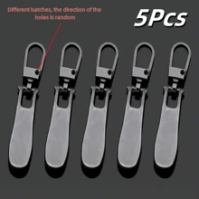 5 件波浪形可拆卸金属拉链，用于包袋、鞋子、服装的替换拉链头，DIY 缝纫拉链配件