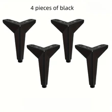 4 Confezioni di gambe per mobili in stile moderno, alte 12 cm / 4,72 pollici, adatte per l' assemblaggio fai-da-te o la sostituzione di comodini e altri mobili - in materiale metallico