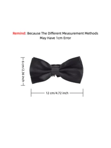 1pc Men's Polyester Solid Dual-Layer Bow Tie