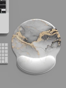 Marble Print Mouse Pad With Wrist Rest