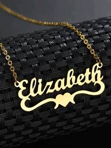 A Custom-Made Name Necklace, Personalized Stainless Steel Jewelry, Heart-Shaped Crown Pendant, Fashionable Gift, For Mother's Day Or Christmas, Back-To-School Season, Is The Ultimate Gift For Friends, Lovers.,Easy Comfort,Multi-Functional,Ornamental,Letter,Stylish,Modern,Colorful,Cute,Adorable,Casual,Custom,Personalised,Unique,Customized,Ideal Gifts For Him,Ideal Gifts For Her,Customized Teen Jewelry & Watches,Birthday Gift