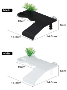 1pc Black Climbing Platform For Tortoise, Tortoise Terrarium, Basking Ramp, Shelter, Resting Ladder And Floating Platform