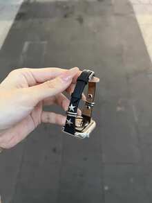 1条朋克风真皮表带,兼容,纤薄健身表带,女士适用,尺寸:38mm、40mm、41mm、42mm、44mm、45mm、46mm、49mm,兼容 Ultra 10/9/8/7/6/5/4/3/2/1 SE系列 - 黑色 - 查看 2