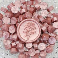 100 sztuk/worek Metalowe ośmiokątne koraliki do pieczętowania woskiem, używane do pieczętowania kopert, zaproszeń ślubnych, koralików do pieczętowania opakowań prezentowych