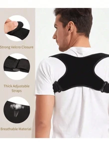 Adjustable Back Shoulder Posture Corrector Brace, For Clavicle Support, Neck, Back And Shoulder, Suitable For Adults, For Posture Correction