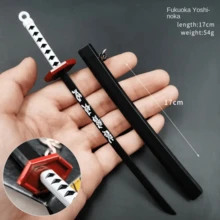 Anime Katana Keychain Set - Mini Sword Model Decor, 54g Collectible, Gift For Birthday, Christmas, Halloween - Multicolor - View 5