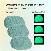 Yarn suave y suave que brilla en la oscuridad para manualidades DIY, proyectos que brillen en el ocaso, manualidad nocturna, accesorios y suministros de tejer, artesanía creativa, tonos vibrantes, Yarn versátil