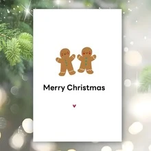 1 Pc Day Gingerbread Merry Christmas Greeting Cards For Father, Mother, Family, Colleagues, Classmates - Blessings Of Warmth, Humorous Blessings, Merry Christmas - Multicolor - View 7