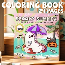 Adult And Teen Coloring Book With Cute And Creepy Characters Enjoying Summer, Simple Designs For Relaxation - Goblin Summer - View 28