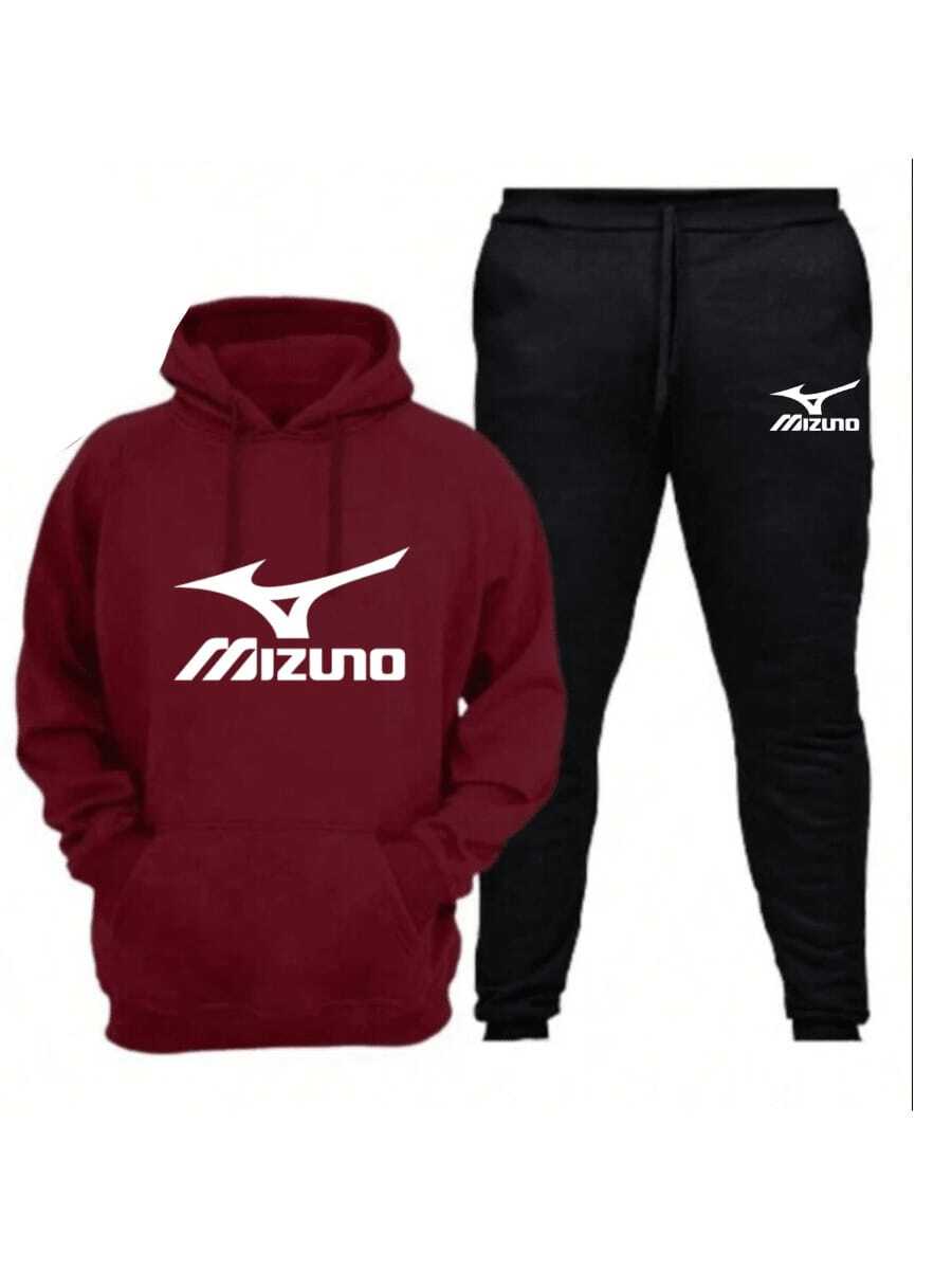 Unisex Sports Set, Warm Sweater + Pants, New Release - 紫紅色 - 查看 1