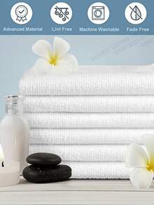 12 schnell trocknende, saugfähige Handtücher, Mikrofaser Gesichtstücher, wiederverwendbare Make-up-Entferner, ultra-weiche Tücher, Damen Weiß Gesichtswasch-Tücher, geeignet für Gesicht, Körper oder Haushaltsreinigung, Schule, Rückkehr zur Schule, Reisen, Reiseaccessoires, Haushaltsgegenstände, Handtücher, Hautpflege