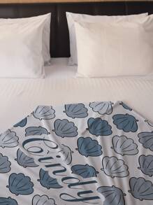 1 cobertor de flanela com texto personalizado, confortável para cochilos no escritório, presentes para o dia das mães/pais, cobertor de cama