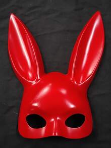 1 件性感兔女郎角色扮演兔耳面具，卡通塑料半脸兔子面具，适合万圣节化妆舞会