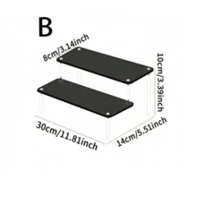 1pc Black Acrylic Multi-Tier Perfume Display Stand, Multifunctional Storage Organizer,Makeup Bag,Travel Essential - Black - View 11