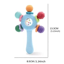 1 件婴儿出牙摇铃，柔软硅胶材质，新生儿必备，感官玩具，用于认知发展、抓握训练、缓解婴儿出牙不适，适合作为幼儿礼物，圣诞节、万圣节