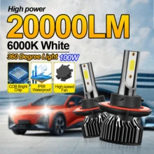 2 Miếng Led Đèn pha ô tô Bóng đèn , H7 H1 H4 H11 Đối với Chùm tia , H9 HB3 9005 9006 HB4 H13 9007 Đối với Chùm sáng cao , 20000LM Đèn pha Bóng đèn tròn , 100W , 6000K Lạnh Trắng Đèn sương mù , 100W , Năng lượng cao COB , 300% Độ sáng , Hàng không Nhôm Bồn rửa chén , Được xây dựng trong Tốc độ cao Bộ tăng áp Im lặng Cái quạt , Có thể xoay Ổ cắm at 360° , Có thể điều chỉnh Chùm tia - Màu xám đen - Xem 11