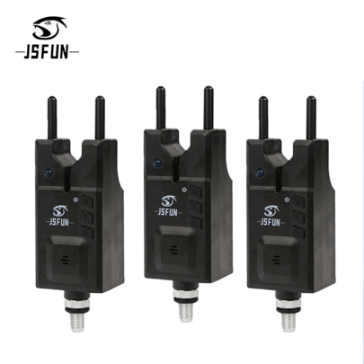 Alarma de mordedura de caña de pescar de carpa estilo europeo con luz LED, altamente sensible con detección automática