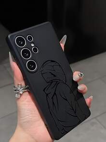 1pc Cool Racing Rider Anti-Slip Black Phone Case Protective Cover Compatible With IPhone, Compatible With OPPO, Compatible With HONOR, Compatible With REDMI, Compatible With GALAXY, Waterproof Shockproof Anti-Fall Scratch Resistant,International Version, Not The Domestic Version - Black - View 4